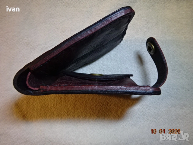 мъжки портфейл от естествена кожа /ръчна изработка/, снимка 3 - Портфейли, портмонета - 53057292