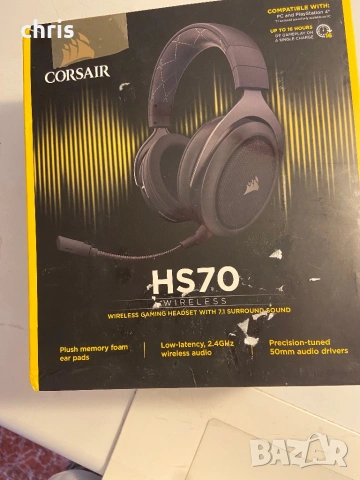 слушалки Corsair H S 70 wireless gaming слушалки