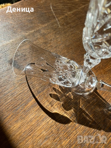 Елегантни кристални чаши за двама Височина-20 см Вместимост-180 мл Цена-15 евро, снимка 5 - Чаши - 53265735