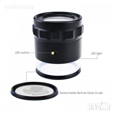Светлодиодна лупа-скала с 20мм мащабна таблица, снимка 4 - Други инструменти - 25809868