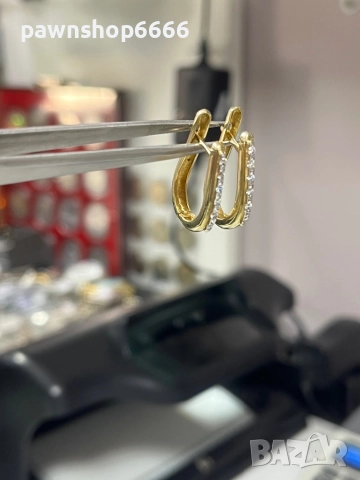 Златни обеци 14К, снимка 7 - Обеци - 52825217