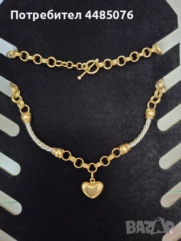 ЗЛАТНО КОЛИЕ МОДЕЛ СЕВГИ , снимка 4 - Колиета, медальони, синджири - 50455879