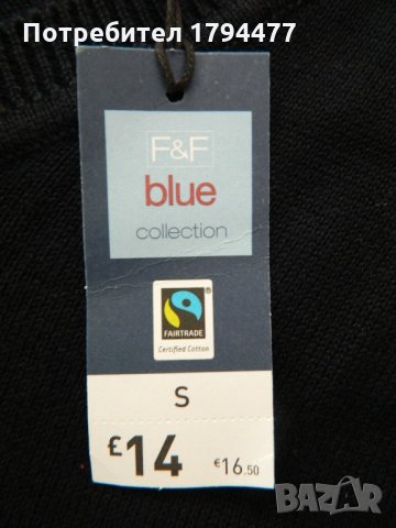 60 % Намаление на F & F нов тъмно син тънък пуловер 100% памук , снимка 5 - Пуловери - 28430597