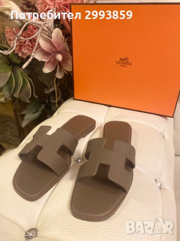 Чехли Ермес*н. 37-38*Hermès Beige Mastic Oran Sandal
