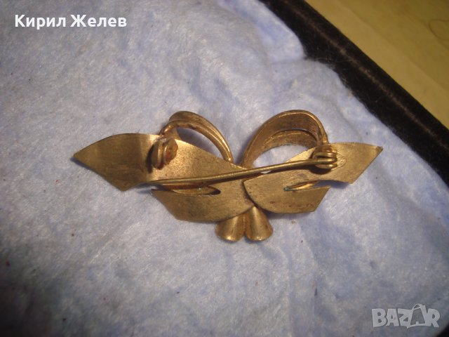 СТАРИННА БРОНЗОВА с ПОЗЛАТА СКЪПОЦЕННА АРТ ДЕКО МАЙСТОРСКА БРОШКА ПАНДЕЛКА РЕТРО БИЖУ 27942, снимка 8 - Антикварни и старинни предмети - 37128486