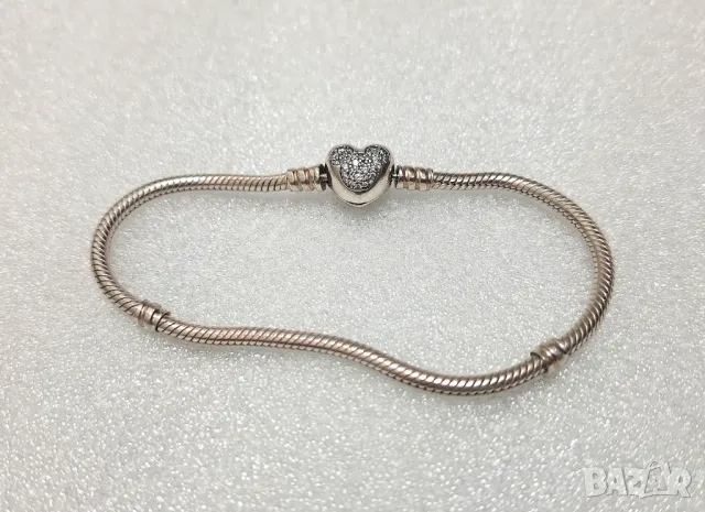 ЗАПАЗЕНА ЗА КЛИЕНТ! Сребърна Гривна Пандора Pandora Disney романтика-15,58 грама, снимка 1