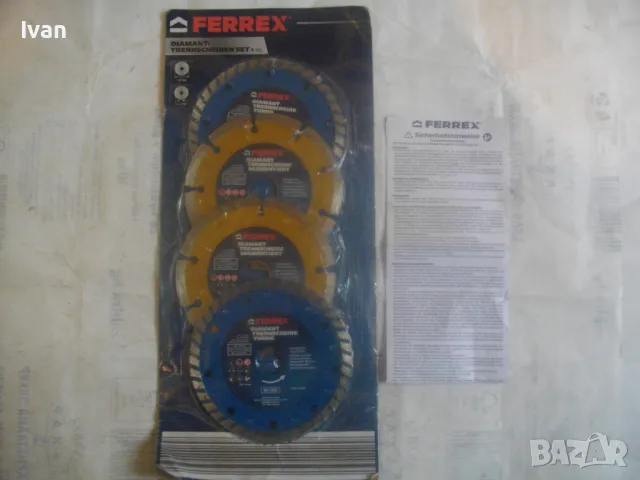 ф125мм НОВ АВСТРИЙСКИ ДИАМАНТЕН ДИСК ДИАМАНТИНА FERREX ЗА РЯЗАНЕ НА КАМЪК ТУХЛИ КЕРЕМИДИ КЛИНКЕР , снимка 18 - Диамантени и режещи инструменти - 50180877