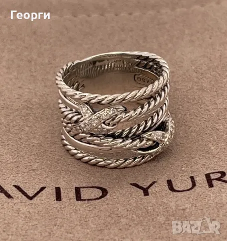 David Yurman оригинален пръстен с диаманти , снимка 1