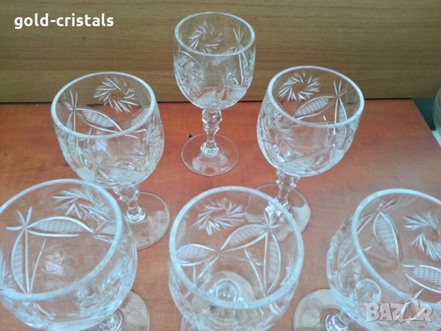  кристални чаши , снимка 10 - Антикварни и старинни предмети - 27472779