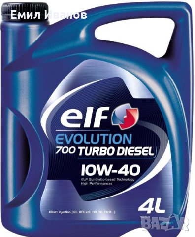 масло ELF Evolution 700 Turbo Diesel 10W-40 (4L) масло