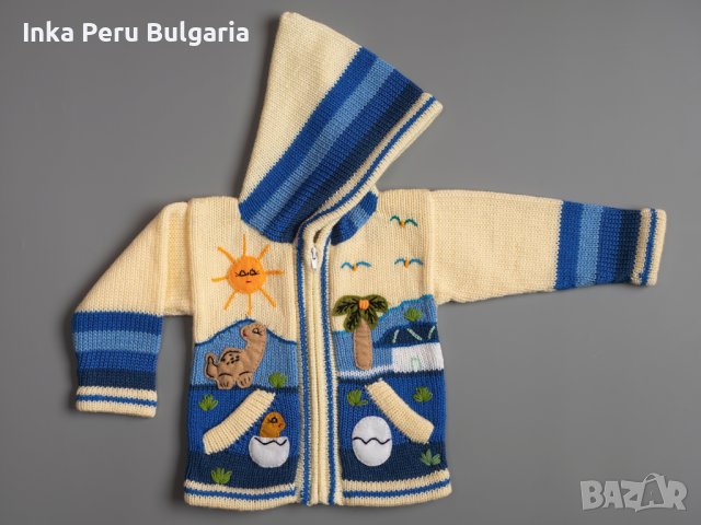 Кремава перуанска детска жилетка, размери от 0 до 7 години , снимка 1 - Жилетки и елечета за бебе - 35537383