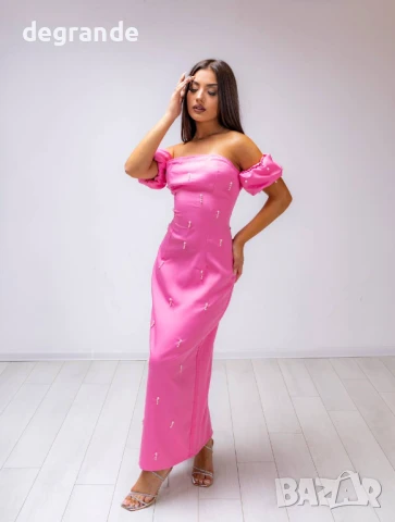 Дамска розова рокля , снимка 2 - Рокли - 50944737