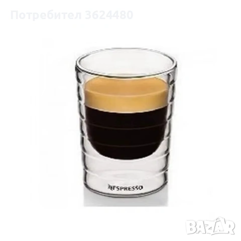 Стъклена двустенна чаша за еспресо Nespresso 80 мл 4795