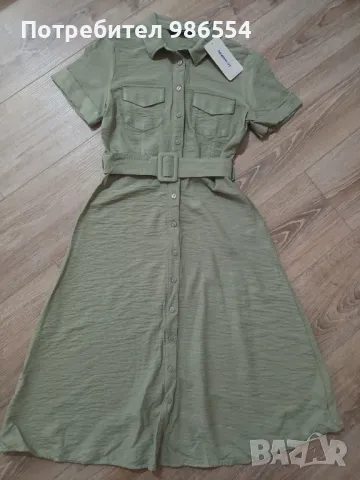 Нова рокля размер 36/S Lcwaikiki каки/зелена, снимка 2 - Рокли - 50178935