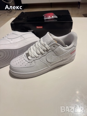 Nike Air Force 1 Low Supreme – бели, снимка 5 - Ежедневни обувки - 52092217