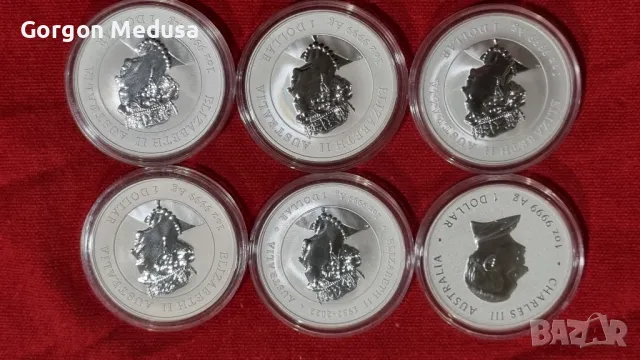 Австралийски Лунар серия 3 на Пърт Минт всички излязли до момента от тази серия , снимка 2 - Нумизматика и бонистика - 46910122