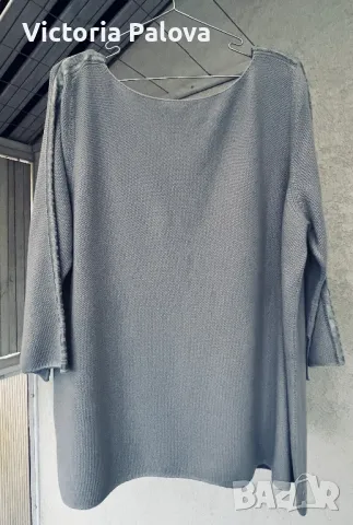 Сива блуза ENJOY THE DAY , снимка 9 - Блузи с дълъг ръкав и пуловери - 47947630