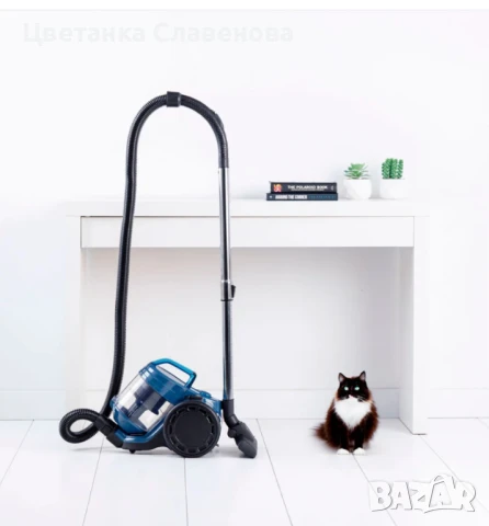 Прахосмукачка без торба Taurus Homeland Cyclone Animal, 800W, капацитет 2l, HEPA филтър, синя, снимка 2 - Прахосмукачки - 50488174