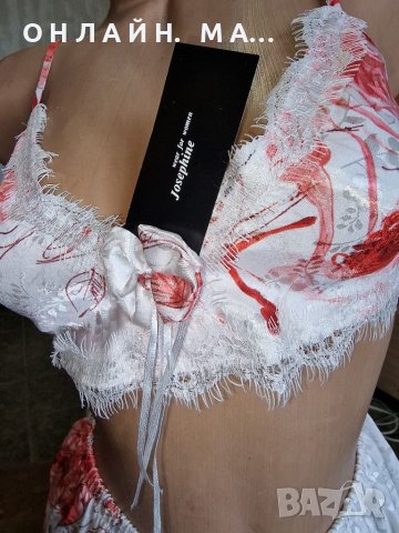 Сатенен Комплект JISEPHINE /M.L , снимка 3 - Корсети, бюстиета, топове - 39604193