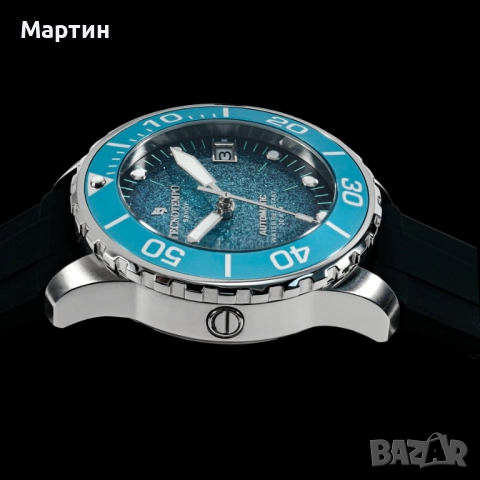 Автоматичен часовник - Tecnotempo - “SANDY” – Sky Blue - 300 метра, снимка 5 - Мъжки - 52367566