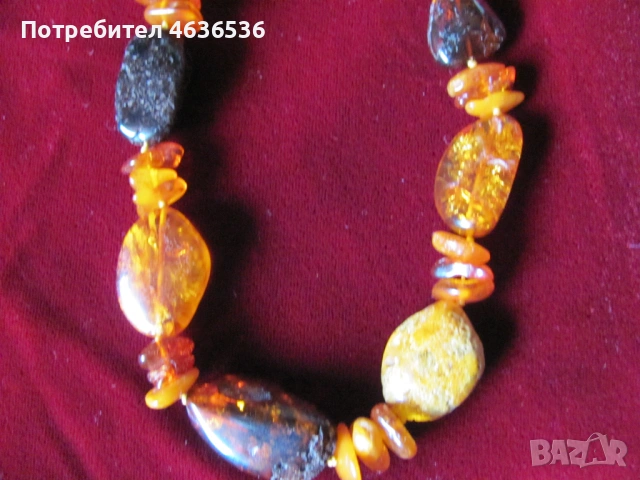 Дамско колие естествен балтийски кехлибар, 48см., снимка 3 - Колиета, медальони, синджири - 53466931