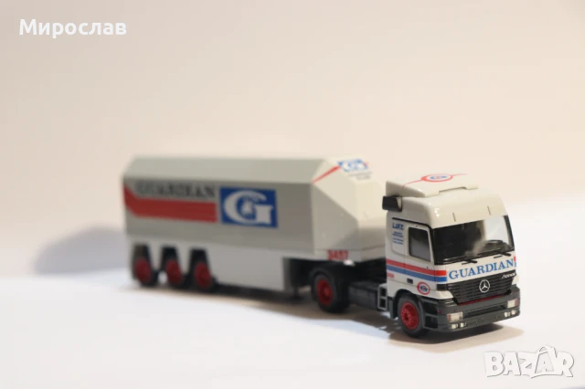 HERPA H0 1/87 MERCEDES ACTROS  КАМИОН МОДЕЛ ТРАНСПОРТ НА СТЪКЛО, снимка 5 - Колекции - 50919801