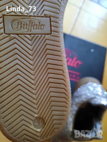 Дам.обувки/маратонки-"BUFFALO"-№40-цвят-сребристи-glitter. Закупени от Италия., снимка 8 - Маратонки - 33633792
