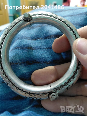 5 сребърни етнически гривни, снимка 8 - Гривни - 53219978
