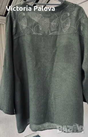 Красива ленена риза/блуза plus size PAPRIKA Италия, снимка 9 - Ризи - 48838119