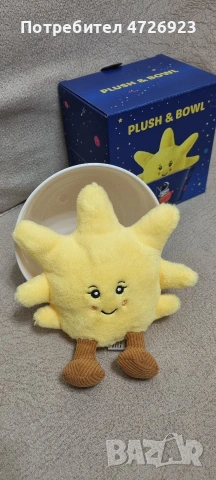 порцеланова купчинка с плюшена играчка слънчице , снимка 3 - Плюшени играчки - 53386000