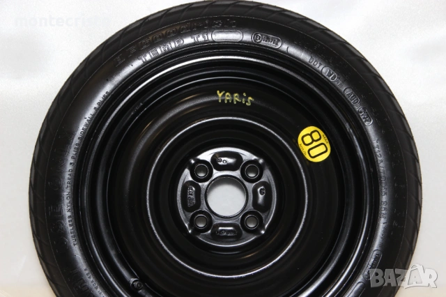 Резервна гума патерица Toyota Yaris (2006-2025г.) 4x100 / 54.1 Тойота Ярис / 2150669, снимка 3 - Гуми и джанти - 53504792