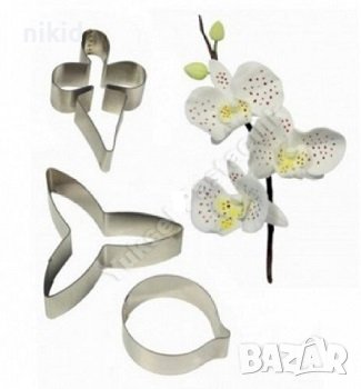 1 вид Орхидея Пеперуда 3 части метални резци направа на цвете украса торта фондан резец форма форми