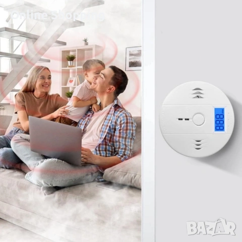 Безжичен CO сензор с LCD дисплей, снимка 6 - Други - 53327218