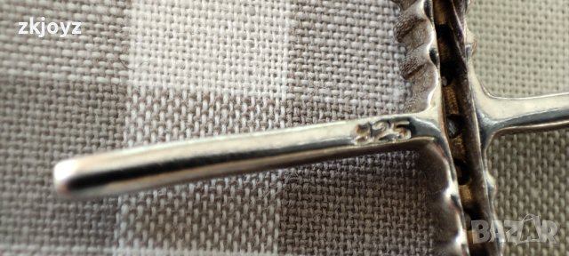 СРЕБЪРНА  ВИСУЛКА КРЪСТ С ЦИРКОНИИ 5.50 гр./ПРОБА 925, снимка 4 - Колиета, медальони, синджири - 43128018