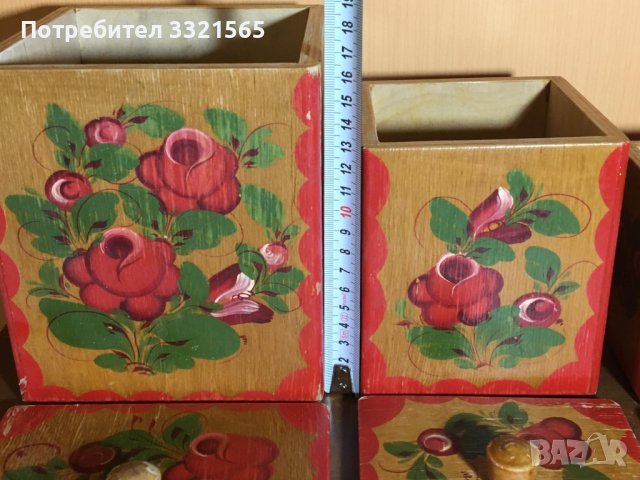 Ретро дървени кутии за подправки, снимка 7 - Други ценни предмети - 38341286