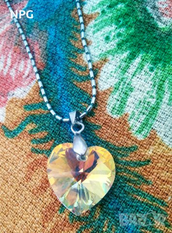 Дамско колие сърце кристал SWAROVSKI. Ново.