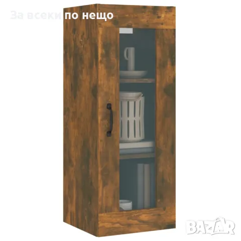 Окачен Стенен Шкаф, Опушен Дъб, 34,5x34x90 см