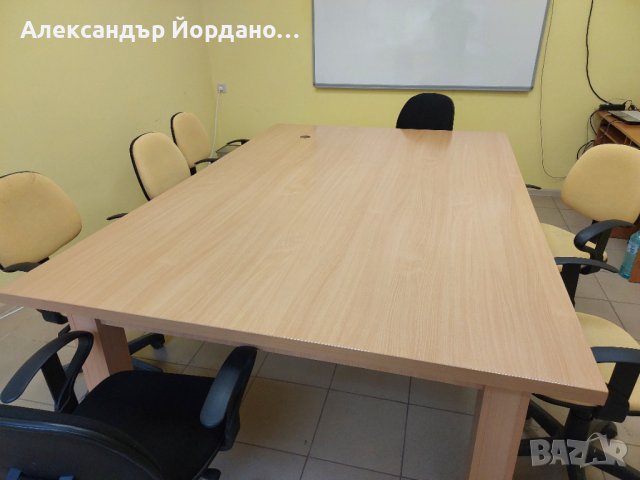 Работна маса 220х150, много стабилна, снимка 7 - Маси - 44041970