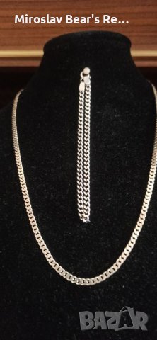 Сребърен комплект "Панцер" печати 925 , снимка 4 - Колиета, медальони, синджири - 35436214