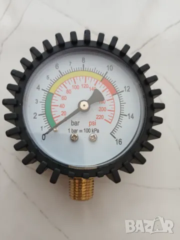 Манометър за пистолет за помпане на гуми НОВ, манометър за въздух