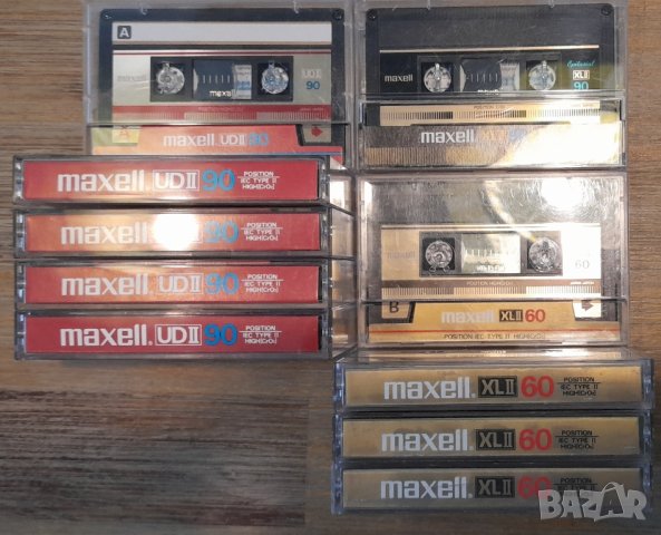 10 бр хромни касети Maxell Gold XL II 90 Epitaxial XL II 60 Epitaxial  UDII90, снимка 4 - Аудио касети - 43287242