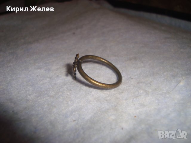 ФИН МЕСИНГОВ ВИНТИДЖ АРТ ПРЪСТЕН с КРЪСТЧЕ 56581, снимка 5 - Пръстени - 37513390