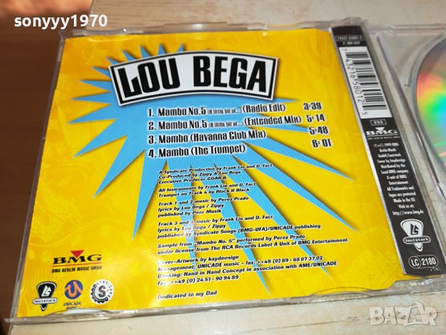 LOU BEGA MAMBO N5 CD-ВНОС GERMANY 0112231535, снимка 9 - CD дискове - 43228788