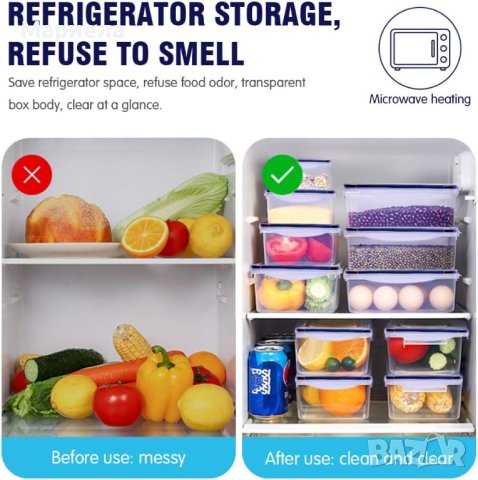 Херметически кутии за храна / Комплект Кутии за храна / Кутии за фризер / Кутии за Обяд, снимка 6 - Кутии за храна - 43777099