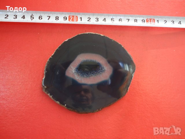 Полиран минерал ахат халцедон 3, снимка 2 - Колекции - 43937079