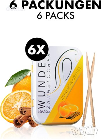 Клечки за зъби с различни плодови аромати веган без захар, 6 кутии х 100 бр., снимка 3 - Други стоки за дома - 43581885