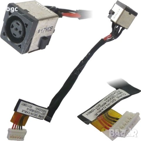 Нова DC JACK Букса с кабел за HP ProBook 6550b 6560b 6565b 6570b HP EliteBook 8560 8560p 8560w PJ567, снимка 1 - Лаптоп аксесоари - 24591575