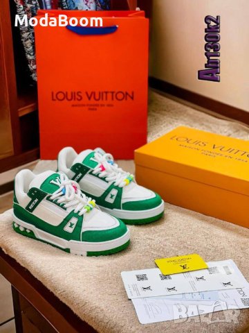 🔝💚Louis Vuitton стилни зелени дамски обувки💚🔝, снимка 3 - Маратонки - 43771201