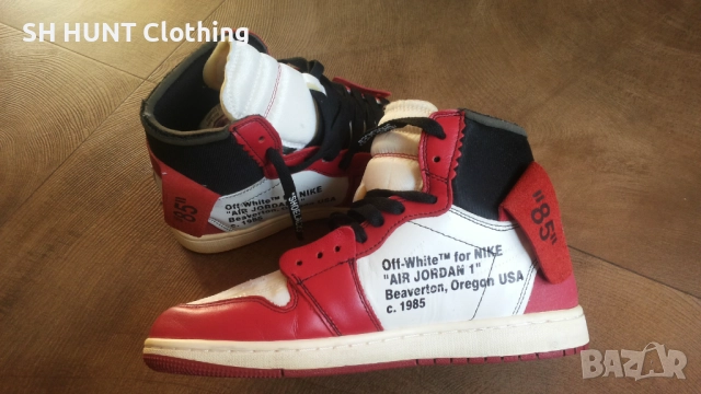 Off-White × Nike Air Jordan 1 Retro High The Ten "Chicago" AA3834-101 Размер EUR 44/UK 9 41-14-S, снимка 11 - Маратонки - 52666735