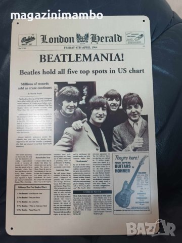 The Beatles-Beatlemania-метална табела (плакет)
